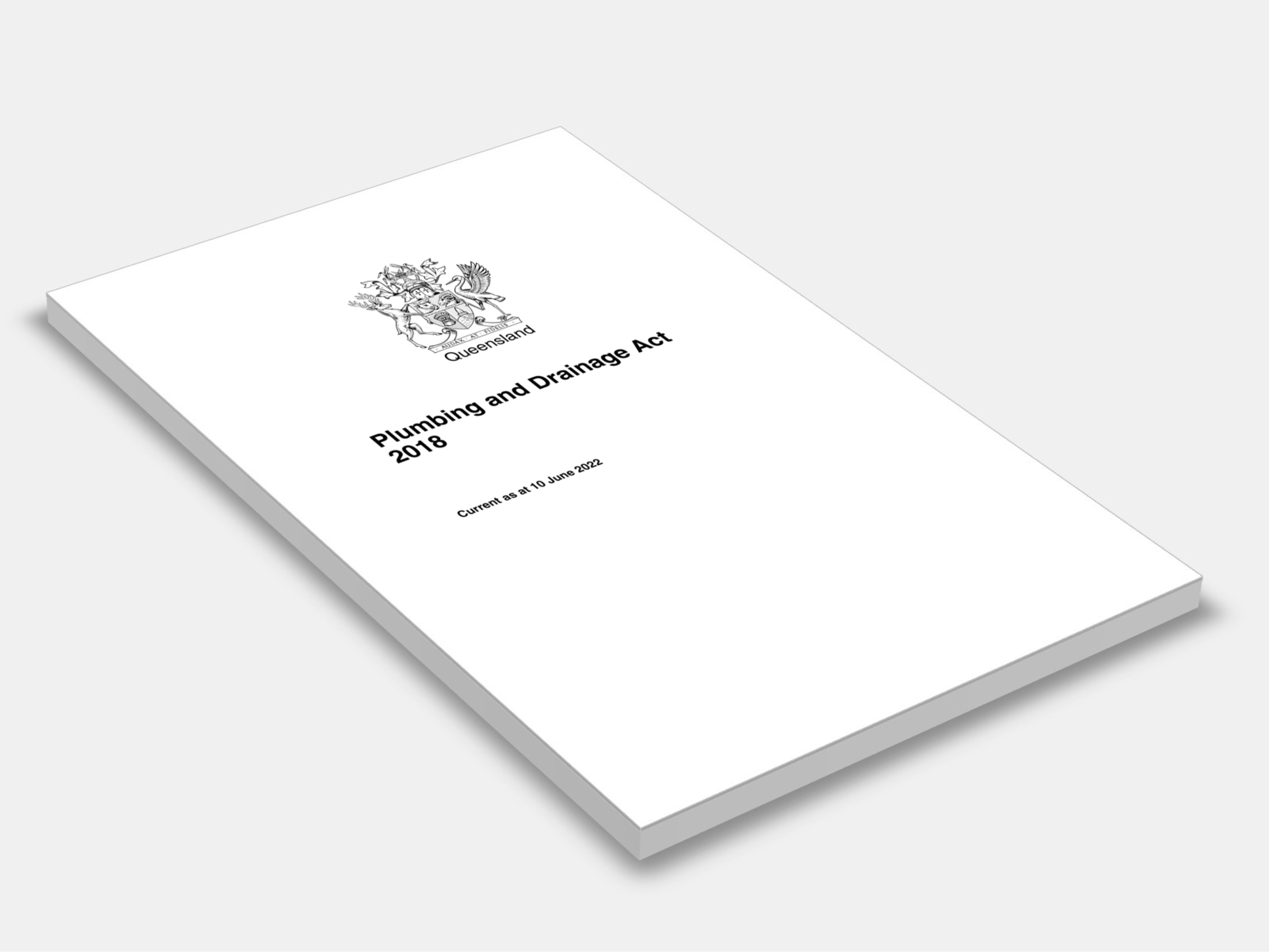 Plumbing and Drainage Act 2018 cover