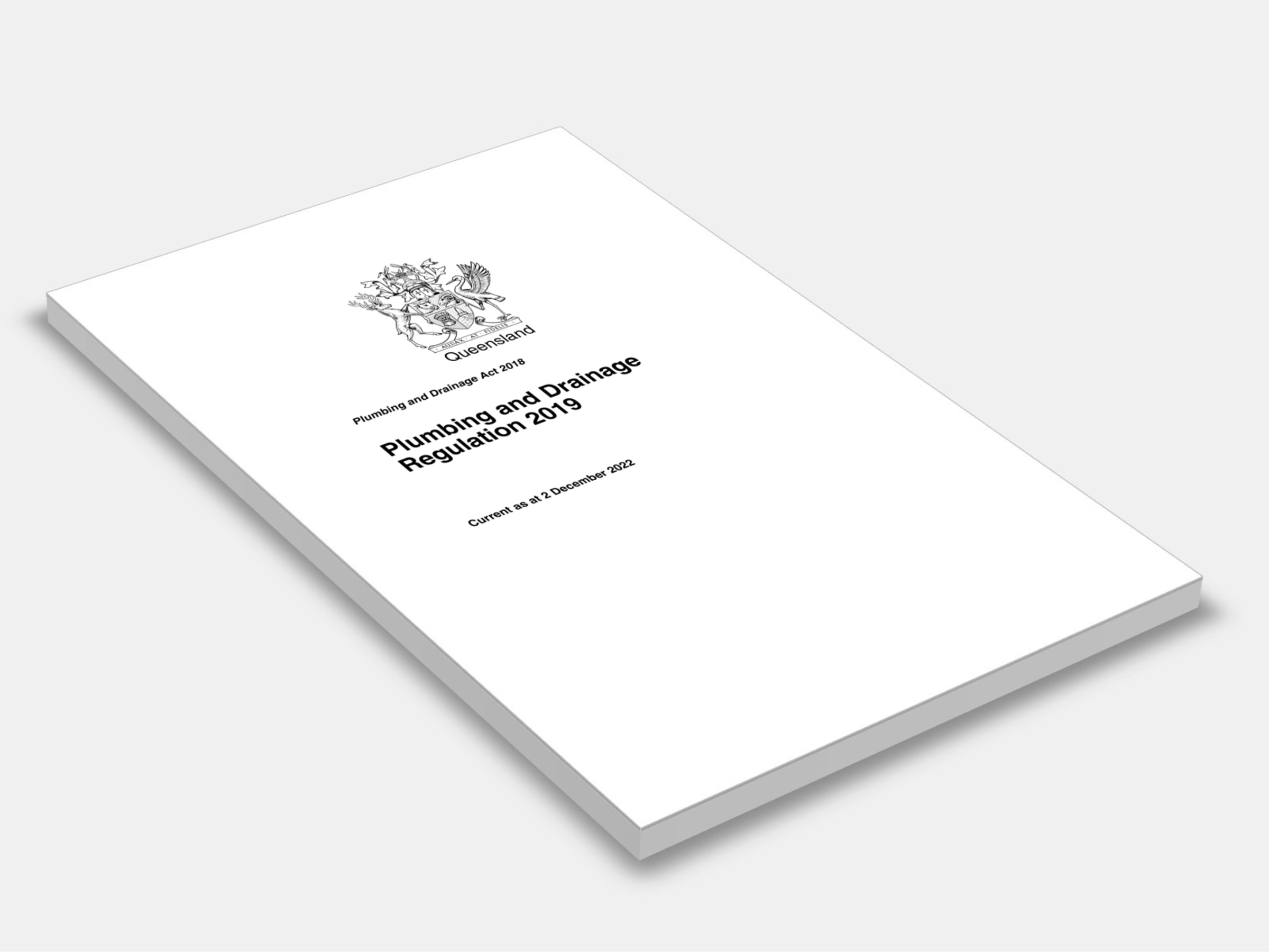 Plumbing and Drainage Regulation 2019 cover